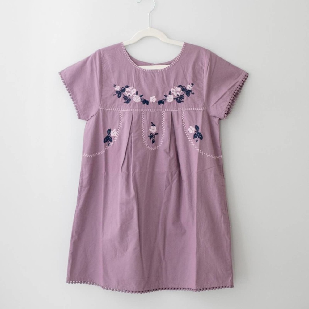 NWOT Garnet Hill Kids Girls Jolie Dress Sz 8 Purple